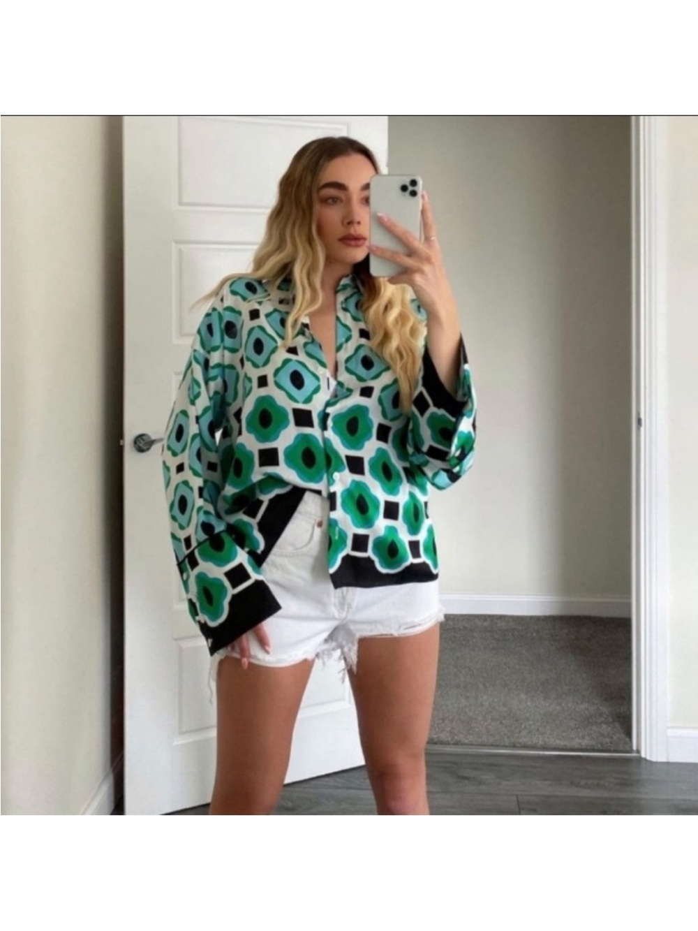 Zara Geometric Print shirt